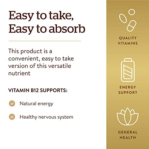 Solgar Methylcobalamin (Vitamin B12) 5000 Mcg, 60 Nuggets - Supports Energy Metabolism - Body-Ready, Active Form Of B12 - Vitamin B - Non Gmo, Vegan, Gluten, Dairy Free, Kosher - 60 Count(Pack Of 1) #TOP3