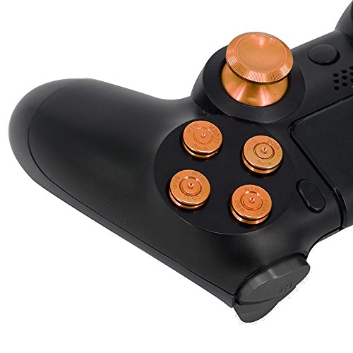 Jadebones Metal Replacement Repair Kits, Thumbsticks Thumb Grip Bullet And D-Pad Buttons Compatible With Ps4/Ps4 Slim/Ps4 Pro Controller (Gold) #TOP1