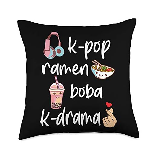 K-Pop Fashion for Fans of korean K-Drama & K-Pop Merchandise Throw Pillow