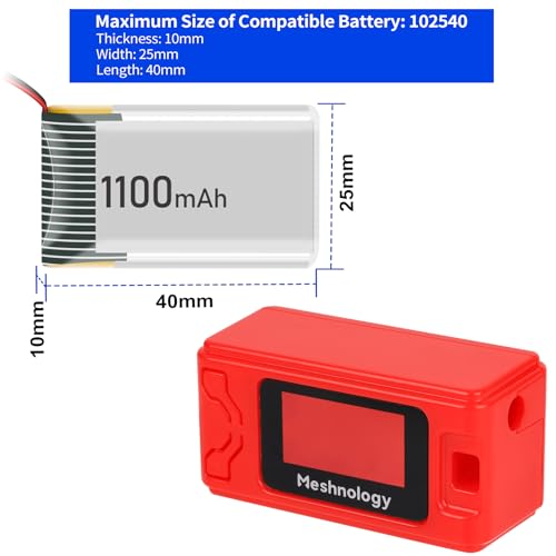 Image of 2 Pack Case for ESP32 LoRa V3 Module Board Device Antenna OLED Protection Case with Type C and Copper Tube Antenna Interface (N30 Version, Red)