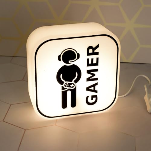 Luminária Box Gamer Decoração Setup Parede ou Mesa 110/220V