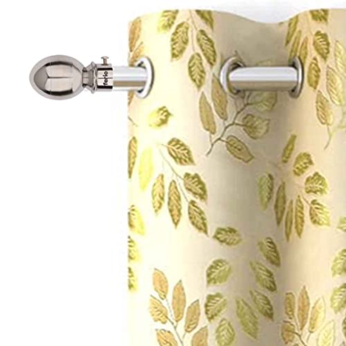 Image of FERIO Stainless Steel Curtain Bracket Knob for Door and Window Fitting for Bathroom and Kitchen for 1 Inch Rod Only Finals Set (2 Pack)