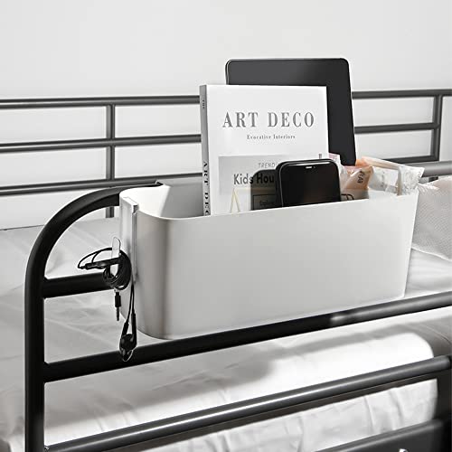 Gobesty Bett Organizer Zum Einhängen, Hängebett Organizer Aufbewahrungskorb, Nachttisch Bett Bettablage Betttasche Boxen mit 2 Abnehmbarer Haken für Zuhause, Büro, Schule, Wohnheim, Zimmer, Etagenbett - Image 7