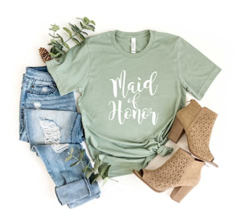 Blue Sand Textiles Maid of Honor Shirt. Wedding Party Shirt. Unisex T-Shirts. Bachelorette Party Shirts.2