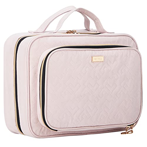 Nishel Hanging Travel Toiletry Bag, Visible Makeup Organizer, Makeup Case For Travel Accessories, Bathroom Shower, Pink #TOP7