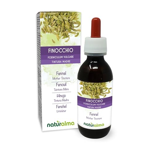 Hinojo (Foeniculum vulgare) frutos Tintura Madre sin alcohol Naturalma - Extracto líquido gotas 120 ml - Complemento alimenticio - Vegano