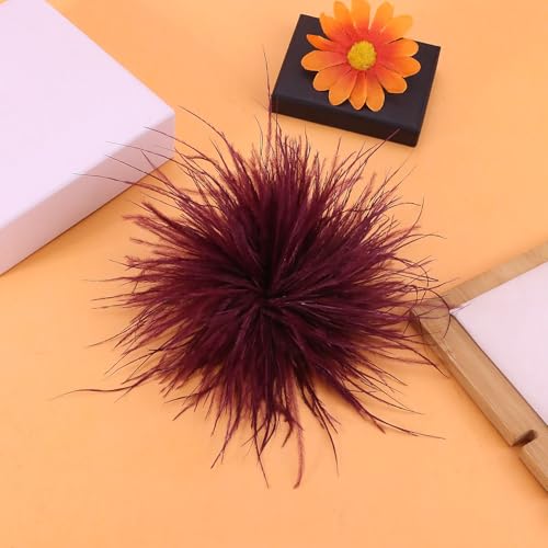 Image of CSIYANJRY99 Dainty Feather & Rose Flower Large Brooch Lapel Pins Delicate Elegant Handmade Flower Brooches Pin Classic for Wedding Party Dance Banquet for Women Dress Suit Ceremony Clothes Accessories Jewelry Valentine's Day Gifts