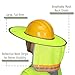 UNCO Industrial Hard Hat Sun Shield, 3 Pack, Yellow, Mesh Sunshade, Reflective, Snap Closure, Hard Hat Accessory