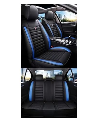 Housses de siège pour Seat Leon Ibiza Arona Ateca Tarraco Alhambra 5 places noir bleu