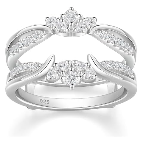 SHELOVES Moissanite Ring Enhancers for Engagement Rings Guard Stacking Wedding Bands 925 Sterling Silver Sz 6 Cover
