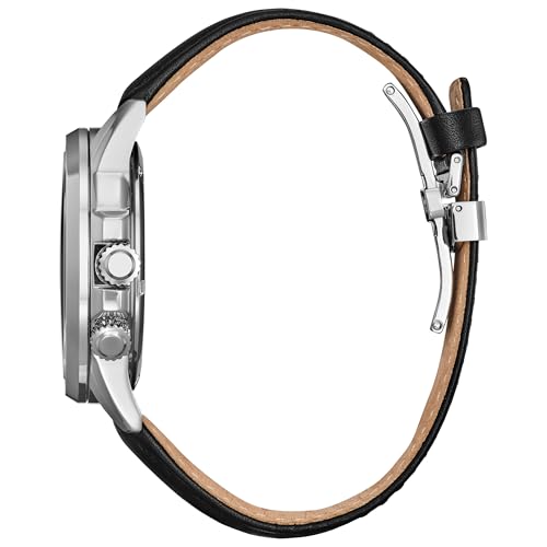 Citizen Men's Eco-Drive Calendrier Classic Watch, 12/24 Hour Time, 3-Hand Day and Date, Chronograph, Luminous Hands