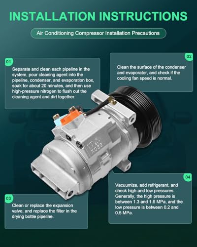 Image of SCITOO AC Compressor for Cars for 2005-2006 Fit for Chrysler 300 3.5L Air Conditioning Compressor
