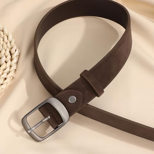 Image of WHIPPY Women Leather Belts for Jeans Pants Fashion Dress Belt for Women with Solid Pin Buckle