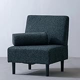 ドウシシャ 1人掛け ローソファ フロアソファ 1台 ブラック コンパクト 2WAY仕様 クッション付 連結可 EUSC-BK 幅60×奥行63×高さ74cm（16cm脚装着時）／61cm（3cm脚装着時）