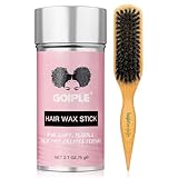 Slick Back Hair Brush & Wax Stick Set for Slick Back Hair – Teasing Boar Bristle Hair Brush for Sleek, Control, Flyaways & Baby Hairs – Wax Stick for Women Sectioning & Smoothing Ponytail Bun