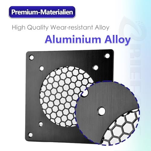 BRIEFCEC Ventilation Grille 80MM fan cover Mesh for PC Computer AV Electronic Cabinet Also Includes Accessories for Installing 80mm Fan (1 Set) - Image 2