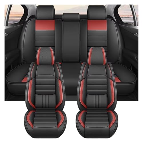 Housses siège auto PU ensemble complet rouge pour Focus 3 Rio 4 Prado 120