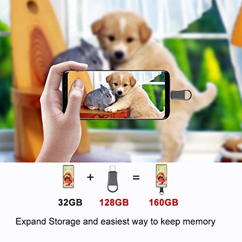 KEXIN Typ C USB-Stick 128GB 2-in-1 OTG USB C Stick Speicherstick USB-C & USB 3.0 USB Flash Drive Wasserdicht Flash… – Bild 3