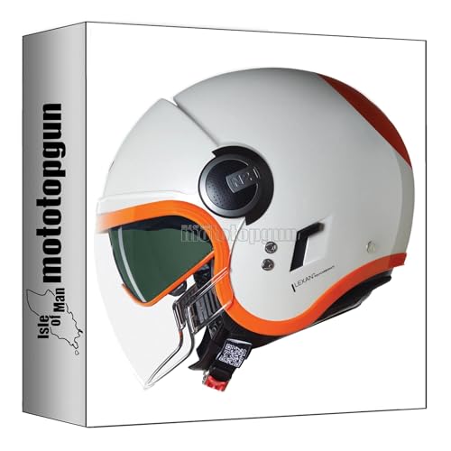 Casque jet Nolan N21 Visor Commuting avec grand écran de protection orange perle M