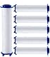 T TAKONE Duschkopf Filter, 6 Stück 9,5 * 2,4 cm PP Baumwolle Verdickter Kalkfilter, Universal Saubere Wasserfilte Baumwollkern für Gegen Kalk & Chlor (Blau)
