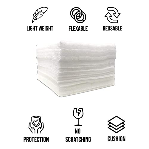 Totalbox 100 Pack Foam Sheet - 12" X 12" X 1/16" Foam Cushioning For Moving Shipping Packaging Storage #TOP5