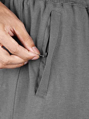 Image of XYXX Athleisure Men's Cotton Modal Track Pant | Antimicrobial Peach Finish | Solid Ace Regular Fit Casual Lounge Pant with Zipper Pocket