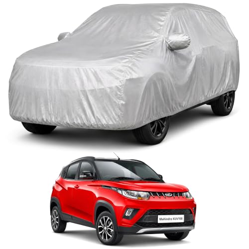 Image of Autofact Car Body Cover Compatible with KUV100 | Custom Fit Car Cover | 100% Water-Resistant| Triple-Stitched Lightweight Fabric | Dustproof | Indoor & Outdoor Use | Elastic Bottom