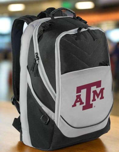 Texas A&M Backpack Texas A&M Aggies Laptop Computer Bag - Rugged Tailgate and Commuter Backpack (Black & Gray)2