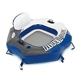 INTEX 58854EP River Run Connect Inflatable Floating Lounge: Comfortable Backrest &ndash; Built-in Cup Holder &ndash; Durable Grab Handles &ndash; Easy-to-Use Connectors &ndash; 220lb Weight Capacity