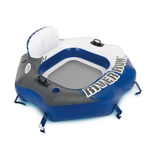 Intex River Run Connect Lounge, Inflatable Water Float, 51" X 49.5" , Blue
