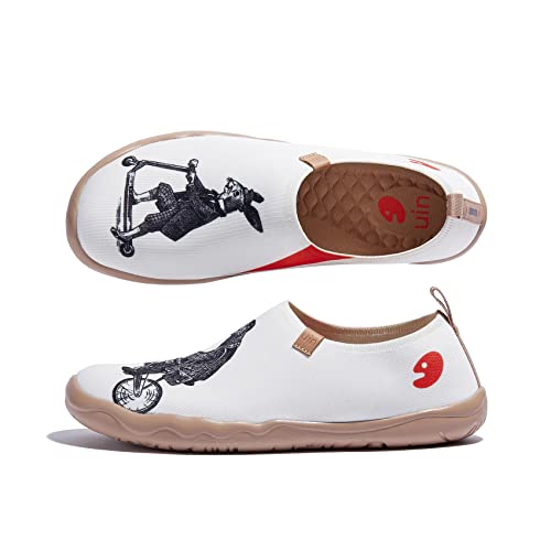 UIN Men's Loafers Painted Travel Shoes Slip On Knitted Walking Shoes Casual Lightweight Comfort Fashion Sneaker Toledo2