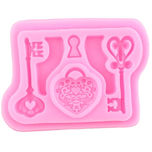 Rfghac Vintage Key Fondant Molds Lock Keyhole Silicone Molds For Cake Decorating Cupcake Topper Candy Gum Paste Polymer Clay Set Of 4 #TOP6
