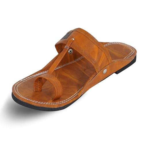Image of DFR Ethnic Sandals For Boys Men, Comfortable Men's Rajasthani Slipper Chappals