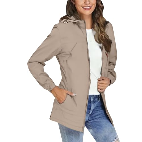 Chaqueta impermeable para mujer, chaqueta de entretiempo, transpirable, chaqueta de senderismo, chaqueta softshell, chaqueta de verano, chaqueta de verano forrada chaqueta funcional fina ligera para