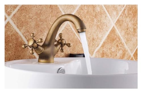Robinet d'évier de cuisine en laiton antique et mitigeur bain