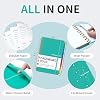 Password Book with Alphabetical Tabs, Password Keeper Book for Seniors, 5.8 X 8.2 Medium Size Password Notebook, Spiral Hardcover Password Journal Logbook for Website Logins, Green