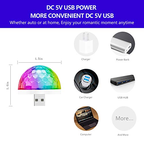 Usb Mini Disco Light, 4Packs, Party Lights Ball Sound Activated Strobe, Rekeen Usb Party Light Dj Led Lamps For Home Room Party Birthday Dj Bar Karaoke Xmas Wedding Show #TOP2
