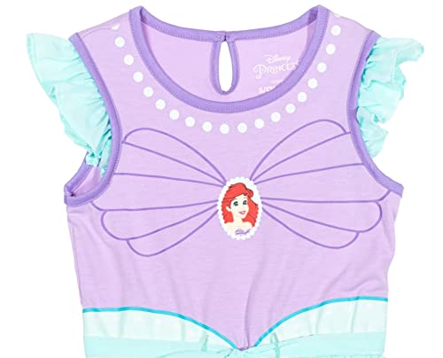 Disney Princess Ariel Little Girls Knotted Sleeveless Romper & Knotted Skirt Ariel 7-8 #TOP6
