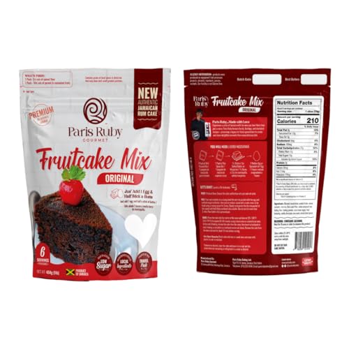 Jamaican Fruit Cake Mix Paris Ruby 6 Servings Low Sugar
