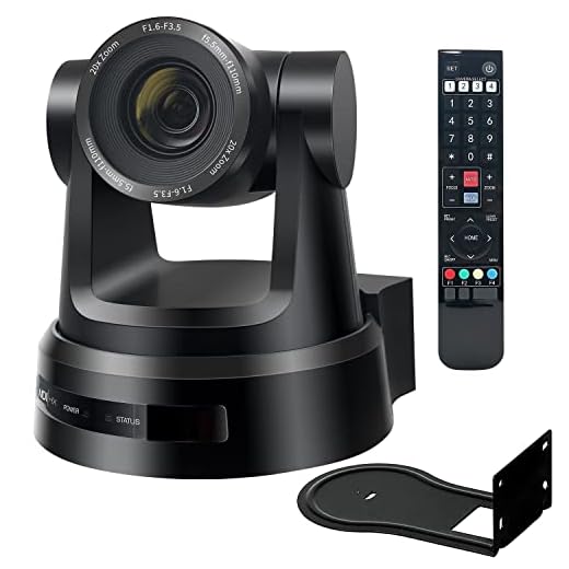 Câmera NDI PTZ, câmera de videoconferência 20X com 3G-SDI, USB3.0, HDMI e saídas de transmissão IP, rastreamento de IA, suporte a PoE 1080P 60fps para igreja, transmissão, eventos (Enviado do Brasil)