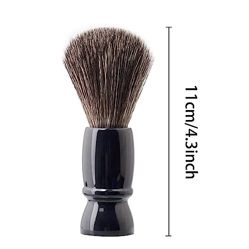 Esquirla Man Shave Brush Shaving Cream Brush Face Cleaning Hair Salon Shave Brush Durable Gently Exfoliates Skin Total Height 11Cm Black Pp Handle #TOP6