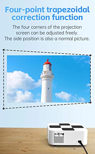 Image of TOPTRO Full HD Projector, TOPTRO X8 Android 9.0 Projector for Home 4K Support 6,900 Lumens WiFi Bluetooth Built in Apps Wireless Display, HDMI, USB, Remote Mini Projector for Home Cinema 4K Projector