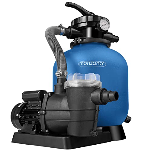 Monzana Depuradora Sistema De Filtro De Arena 9.960L/H + Pre Filtro Tanque 30L Limpieza De Piscina