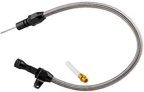 Anngo Flexible Dipstick TH350 Stainless 350 Transmission Tranny SBC BBC Trans for Chevy for GM Black