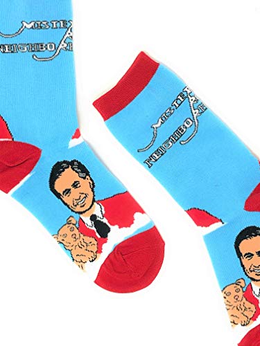 Image of ooohyeah Men's Funny Mr Rogers Socks, Novelty Cool Crazy Crew Socks Fun Gifts