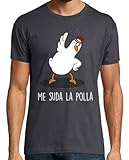latostadora Camiseta Manga Corta Me Suda La Polla Dark para Hombre - Gris Ratón L - Ref. 2270686-P