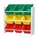 WOLTU SPK007 Étagère de Rangement pour Enfants avec 9 boîtes,étagère à Jouets boîtes de Jouet pour Chambre d'enfant,Multicolore