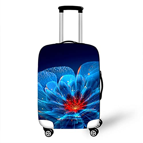 Luggage Cover - 3D Floral Pétales Bleus Imprimes Housse De Valise Protecteurs | Housse De Bagage Mignonne pour Les Petites, Moyennes Et Grandes Valises | Idées Cadeaux Sympas pour Les Enfants Et Le Cover