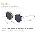 Dollger Double Lens Clip On Sunglasses Non-flip Lens Round Steampunk Style Glasses for Men Women