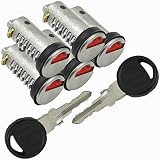 CR-MOESANCO® Juego de 5 Cilindros para cerraduras ZADi, Caravana, Barco, 5 Unidades, Color Rojo